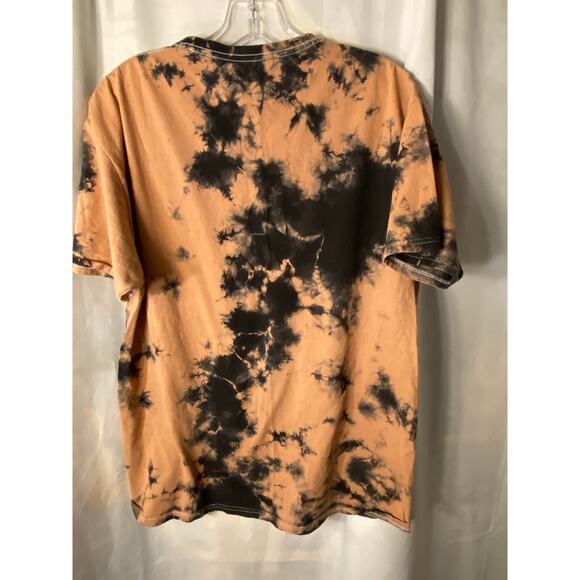 My Hero Academia Katsuki Bakugo T Shirt B'day Rust Blk Gray tie dye Large VGUC - Picture 9 of 9